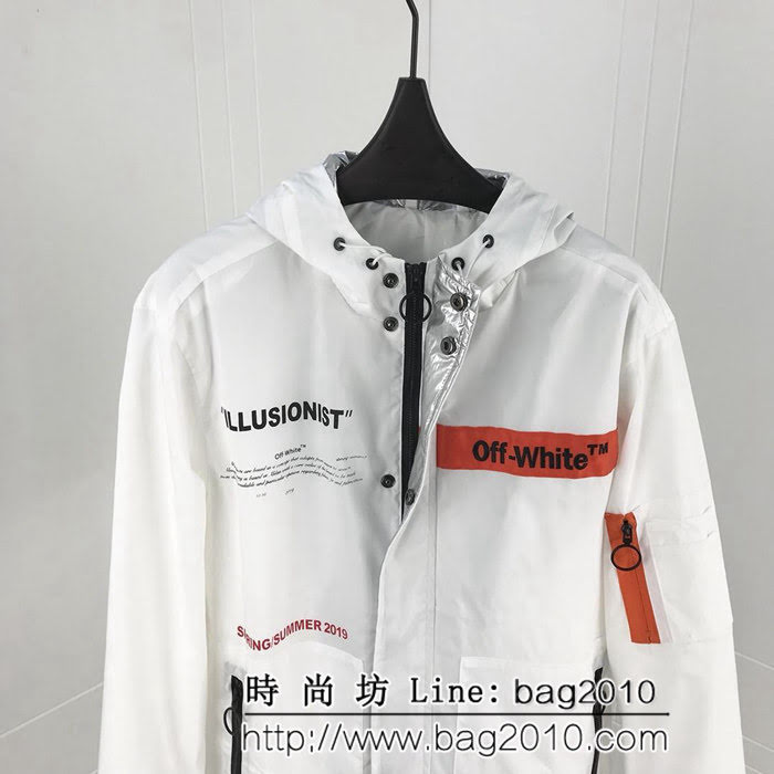 OFF-white 原單管道貨 原版五金配件 19ss春季新款 男款風衣外套 ydi2494